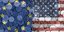 Νομίσματα και σημαίες ΗΠΑ και Ευρωπαϊκής Ενωσης