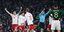 Παίκτες της Δανίας πανηγυρίζουν την πρόκριση στο Euro 2020