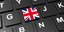 Βρετανική σημαία σε πληκτρολόγιο