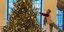 Η Μαρία Ολυμπία στολίζει το χριστουγεννιάτικο δέντρο
