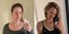 γυναίκα φωτογραφίζει τον εαυτό της πριν και μετά την απώλεια κιλών