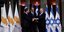 Νίκος Αναστασιάδης, Κυριάκος Μητσοτάκης και Μπέντζαμιν Νετανιάχου δίνουν τα χέρια μετά την υπογραφή της συμφωνίας