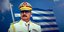 Ο Χαλίφα Χαφτάρ με την ελληνική σημαία για φόντο
