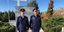 Ρωσική αντιπροσωπεία μπροστά στο μνημείο των πεσόντων στο Ολοκαύτωμα των Πύργων