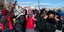 Μετανάστες και πρόσφυγες διαμαρτύρονται στη Λέσβο