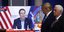 Ο Ντόναλντ Τραμπ παρακολουθεί τον κυβερνήτη της Νέας Υόρκης σε συνέντευξη Τύπου