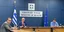 Βασίλης Κοντοζαμάνης, ο Διευθυντής Υγειονομικού Πολεμικής Αεροπορίας, Υποπτέραρχος Δημήτρης Χατζηγεωργίου και ο Νίκος Χαρδαλιάς