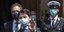 Ο πρωθυπουργός της Ιταλίας, Τζουζέπε Κόντε με μάσκα προστασίας από τον κορωνοϊό