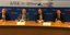 Γενικός Διευθυντής ΣΦΕΕ, κ. Μιχάλης Χειμώνας, Πρόεδρος ΣΦΕΕ, κ. Ολύμπιος Παπαδημητρίου, Γενικός Διευθυντής ΙΟΒΕ, Καθ. Νίκος Βέττας, και Επιστημονικός Σύμβουλος ΙΟΒΕ, κ. Άγγελος Τσακανίκας