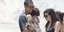 Ο Σωτήρης Κοντιζάς αγκαλιά με την κόρη του και τη σύζυγό του