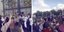 Διαδηλωτές φωνάζουν συνθήματα στις πύλες των ανακτόρων του Μπάκιγχαμ