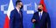 Oι πρωθυπουργοί Πολωνίας και Ουγγαρίας, Ματέους Μοραβιέτσκι και Βίκτορ Όρμπαν