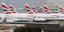 Aεροσκάφη της British Airways στο αεροδρόμιο Χίθροου του Λονδίνου