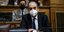Ο υπουργός Ναυτιλίας Γιάννης Πλακιωτάκης με μάσκα σε συνεδρίαση επιτροπή της Βουλής