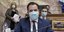 Ο υπουργός Ανάπτυξης Άδωνις Γεωργιάδης στη Βουλή με μάσκα