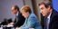 Ο πρωθυπουργός της Βαυαρίας Μάρκους Ζέντερ κι η καγκελάριος της Γερμανίας, Μέρκελ