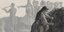Σύνθεση βασισμένη στη λιθογραφία Το εν Πειραιεί στρατόπεδο του Καραϊσκάκη από το έργο του Θεόδωρου Βρυζάκη