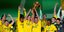 Οι παίκτες της Μπορούσια Ντόρτμουντ πανηγυρίζουν την κατάκτηση του γερμανικού Κυπέλλου