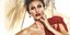 Σεράινα Καζαμία με κόκκινο φόρεμα στο Next Top Model