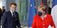 Ο Γάλλος πρόεδρος Εμανουέλ Μακρόν και η Γερμανίδα Καγκελάριος Άνγκελα Μέρκελ