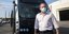 Κώστας Αχ. Καραμανλής σε δοκιμαστική διαδρομή λεωφορείου ηλεκτρικού