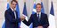 Ο Κυριάκος Μητσοτάκης και ο Γάλλος πρόεδρος Εμανουέλ Μακρόν