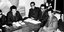 Ο Μίκης Θεοδωράκης αριστερά και δίπλα του, αγνώριστος, ο Θ. Πάγκαλος το 1963 