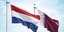 σημαίες Ολλανδίας και Κατάρ κυματίζουν