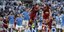 Διεκδίκηση της μπάλας στον αγώνα Λάτσιο-Ρόμα για τη Serie A