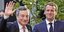 O Ιταλός πρωθυπουργός Μάριο Ντράγκι κι ο Γάλλος πρόεδρος Εμανουέλ Μακρόν