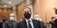 Ο υπουργός Αγροτικής Ανάπτυξης και Τροφίμων Σπήλιος Λιβανός με μάσκα