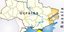 Χάρτης της Ουκρανίας με τις αποσχισθείσες περιοχές