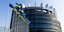 Ευρωπαϊκό Κοινοβούλιο στο Στρασβούργο με σημαίες της Ουκρανίας