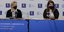 Μίνα Γκάγκα και Βάνα Παπαευαγγέλου κατά την ενημέρωση για την πορεία του κορωνοϊού