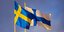 Oι σημαίες της Σουηδίας και της Φινλανδίας