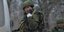 Ουκρανός στρατιώτης με ασύρματο 