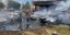 Η πυροσβεστική στο κέντρο της πόλης Βινίτσια μετά την πυραυλική επίθεση