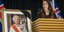 Η Πρωθυπουργός της Νέας Ζηλανδίας Τζασίντα Άρντερν βγάζει λόγο πλάι στο πορτρέτο της βασίλισσας Ελισάβετ