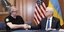 Ο Αμερικανός Υπουργός Δικαιοσύνης, Μέρικ Γκάρλαντ και ο γενικό εισαγγελέας της Ουκρανίας Αντρέι Κόστιν συμφωνούν για την άσκηση ποινικών διώξεων σε υπόπτους για εγκλήματα πολέμου/ Φωτογραφία: AP 