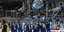 Παίκτες του ΠΑΣ Γιάννινα πανηγυρίζουν μπροστά από τους οπαδούς της ομάδας στους «Ζωσιμάδες»