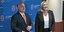 Ο Ούγγρος πρωθυπουργός Όρμπαν και η επικεφαλής της γαλλικής ακροδεξιάς, Λεπέν
