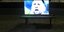 O Λιονέλ Μέσι στην οθόνη τηλεόρασης κατά τη διάρκεια του Μουντιάλ 2022