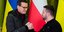 Ο πρωθυπουργός της Πολωνίας, Ματέους Μοραβιέτσκι και ο Ουκρανός πρόεδρος, Βολοντίμιρ Ζελένσκι/ Twitter