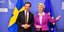 Η πρόεδρος της ΕΕ, Ούρσουλα Φον ντερ Λάιεν, με τον Σουηδό πρωθυπουργό, Ουλφ Κρίστερσον