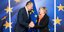 Ο Γιώργος Γεραπετρίτης και η Επίτροπος της ΕΕ μετά τη συνάντησή τους