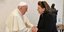 Η Λίνα Μενδώνη έγινε δεκτή από τον πάπα Φραγκίσκο 