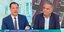 «Καυγάς» Άδωνι Γεωργιάδη και Πάνου Σκουρλέτη στην πρωινή εκπομπή του ANT1 «Στούντιο με θέα»/ Twitter, screenshot