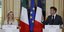 Η Ιταλίδα πρωθυπουργός Τζόρτζια Μελόνι και ο Γάλλος πρόεδρος Εμανουέλ Μακρόν στο Παρίσι