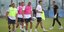 Παίκτες της Ντνίπρο κατά τη χθεσινή προπόνηση στη Λεωφόρο