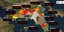 Ο χάρτης του Meteo με τις καμένες εκτάσεις στην Αττική
